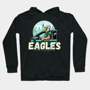 Philadelphia eagles football player graphic design cartoon style beautiful artwork Hoodie